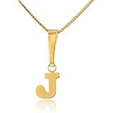 Choose Your Initial - 14k Yellow Gold Small Pendant with a 14k 18 Inch Box Necklace
