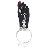 Iced Out Bow Adjustable Anklet Foot Chain