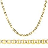 14k Yellow Gold 3.3mm Pave Mariner Chain - 18