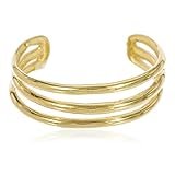 Real 14k Yellow Gold Three Wire Toe Ring