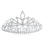 Silvertone 'Bachelorette' Tiara Crown Comb Hair Piece with Clear Stones