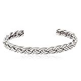 925 Sterling Silver Love Knot Rope Bangle Bracelet