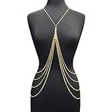 Goldtone or Silvertone Clear Stones Chain & Layered Body Chain