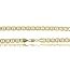 Gold Brass 8mm Frosted Concave Mariner Necklace