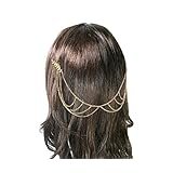 Goldtone Head Piece with Leaf Clips and Loops