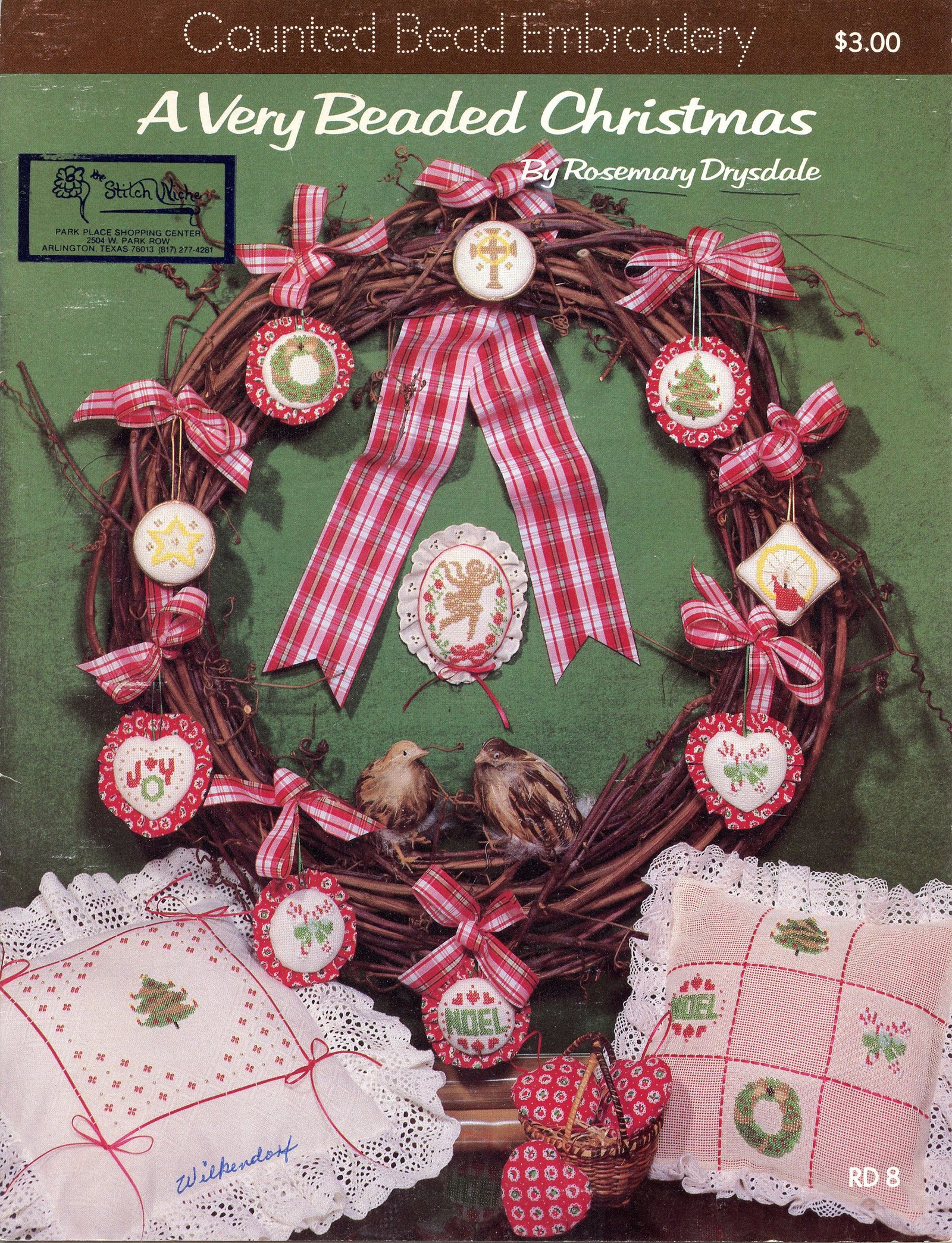 A Very Beaded Christmas by Rosemary Drysdale (beaded embroidery, cross