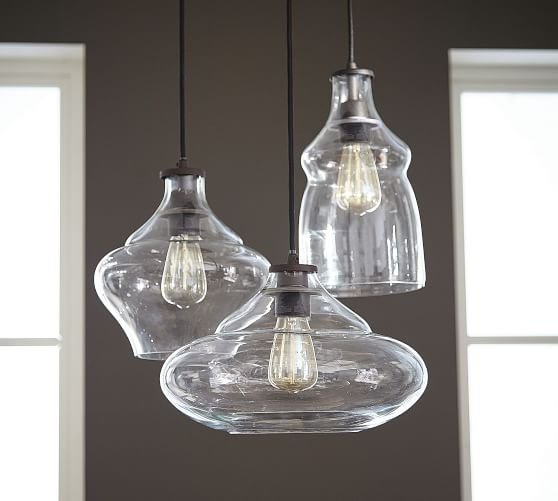 McCarthy 3Light Glass Pendant Pottery Barn