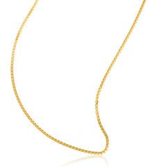 10k Yellow Gold 1.6mm Hollow Box Chain Necklace - Available In Many Sizes