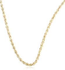 10k Yellow Gold 3mm D-cut Rope Chain Necklace - 18" 20" 22" 24" 26" 28'' & 30" Available