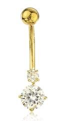 Cubic Zirconia Simple Belly Button Ring