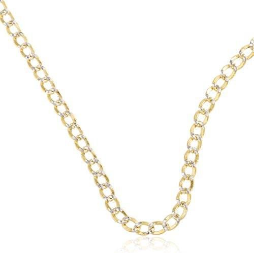 14k Yellow Gold 4.2mm Pave Cuban Chain- 20"- 26" Available