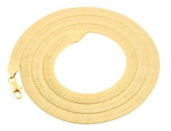 2 Pieces Of Goldtone 6mm 24 Inch Herringbone Chain Necklace