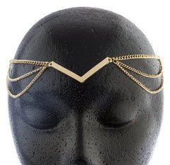 2 Pieces Of Goldtone Metal Adjustable Chevron Style Link Head Chain