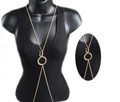 2 Pieces Of Goldtone Snake Charmed Body Chain