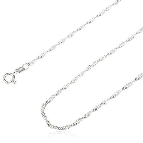 925 Sterling Silver 1.5mm Singapore Chain
