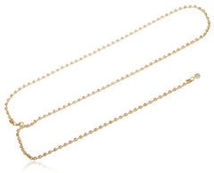 Goldtone Adjustable Length Box Links with Clear Stones Belt Chain
