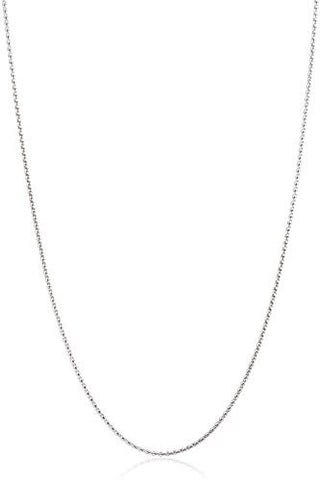 925 Sterling Silver 1.35mm Rhodium Plated Popcorn Chain - 16" 18" & 20" Available