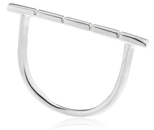 925 Sterling Silver Horizontal Bar Finger Ring