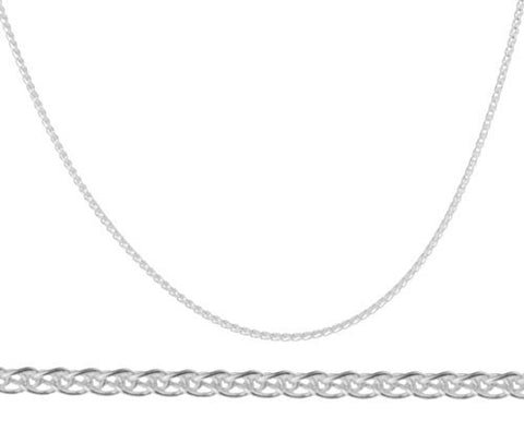 925 Sterling Silver 1.3mm Spiga Wheat Chain - 20" 22" 24" 30" Available