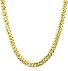 14k Gold 7.4mm Miami Cuban Chain - 9" & 28" Available