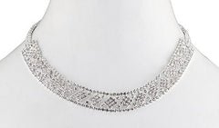Ladies Bridal Fancy Diamond Shapped Design Adjustable Choker Necklace
