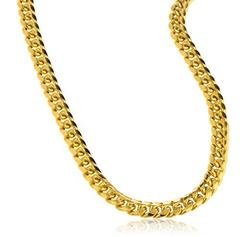 14K Gold 7mm Miami Cuban Chain Necklace - 8" 28" & 30"