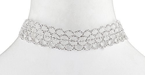 Ladies Bridal Fancy Thick Honeycomb Design Adjustable Choker Necklace
