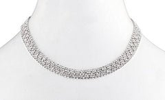 Ladies Bridal Fancy Thin Design Adjustable Choker Necklace