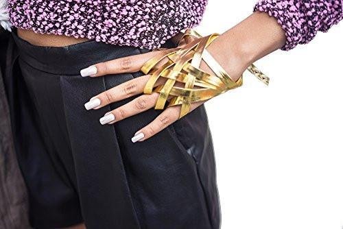 Faux Leather Weave Glove Hand Chain Body Jewelry