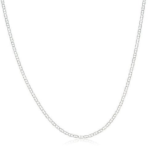 925 Sterling Silver 1.5mm Flat Mariner Chain
