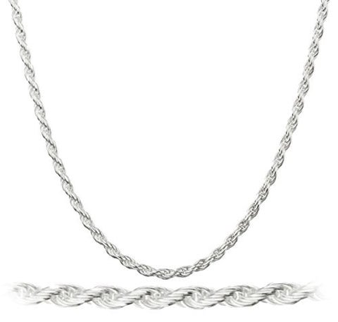 925 Sterling Silver 1.7mm Rope Chain