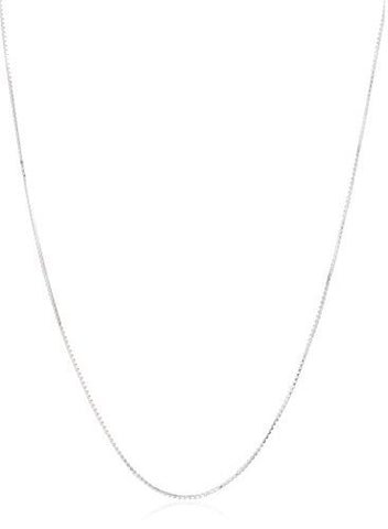 925 Sterling Silver 1mm D-cut Box Chain- 16" 18" 20" & 24" Available