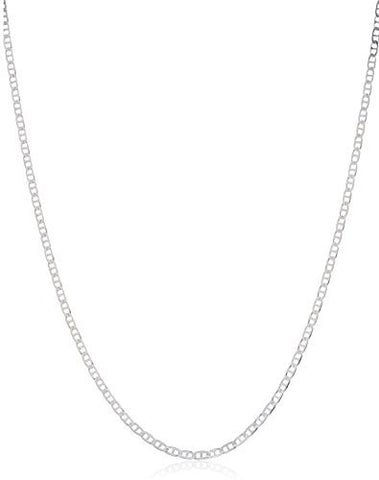 925 Sterling Silver 2mm Mariner Chain - 7" 16" 20" Available