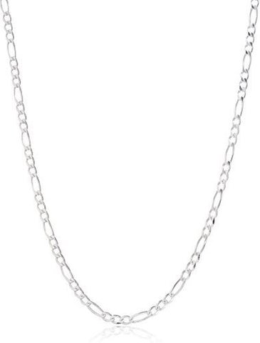 925 Sterling Silver 3mm Figaro Chain - 8" 9" 10" 18" & 20" Available