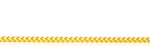 925 Sterling Silver Goldtone 1.5mm Franco Chain - Available In 16-30 Inches
