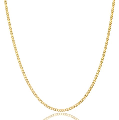925 Sterling Silver Goldtone 2mm Miami Cuban Chain
