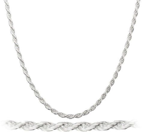 925 Sterling Silver 1.2mm Rope Chain (sterling-silver, 30 Inches)