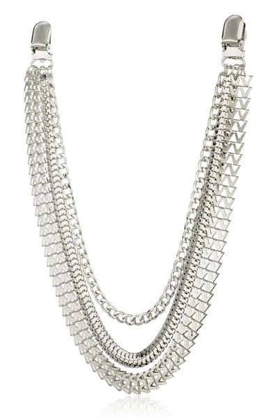 Goldtone Adjustable Chevron And Snake Style Jean Chain