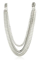 Goldtone Adjustable Chevron And Snake Style Jean Chain