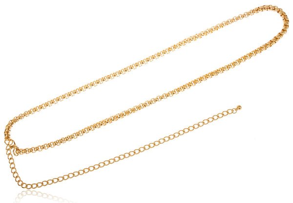 Goldtone Adjustable Length Rolo Style Belt Chain