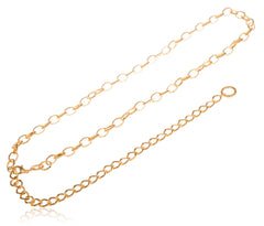 Goldtone Adjustable Length Special Cut Cuban Style Belt Chain