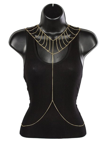 Goldtone Collar Adjustable Body Chain
