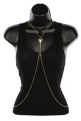Goldtone Iced Out Scorpian Adjustable Body Chain