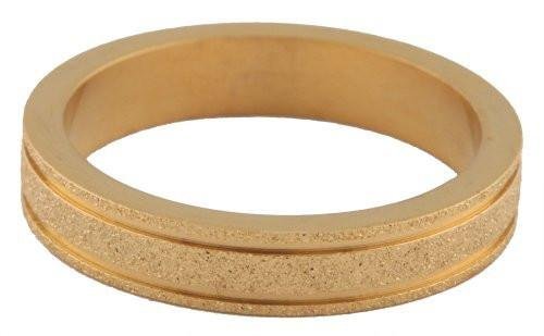 Men's Goldtone Stainless Steel Sandblast Band Ring Sizes 6-8