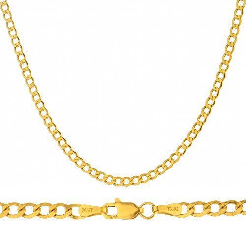 Real 14k Yellow Gold 4.5mm Cuban Chain - 24" & 30" Available
