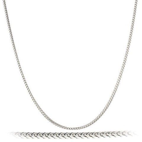 Real 925 Sterling Silver 1.5mm Franco Chain Necklace
